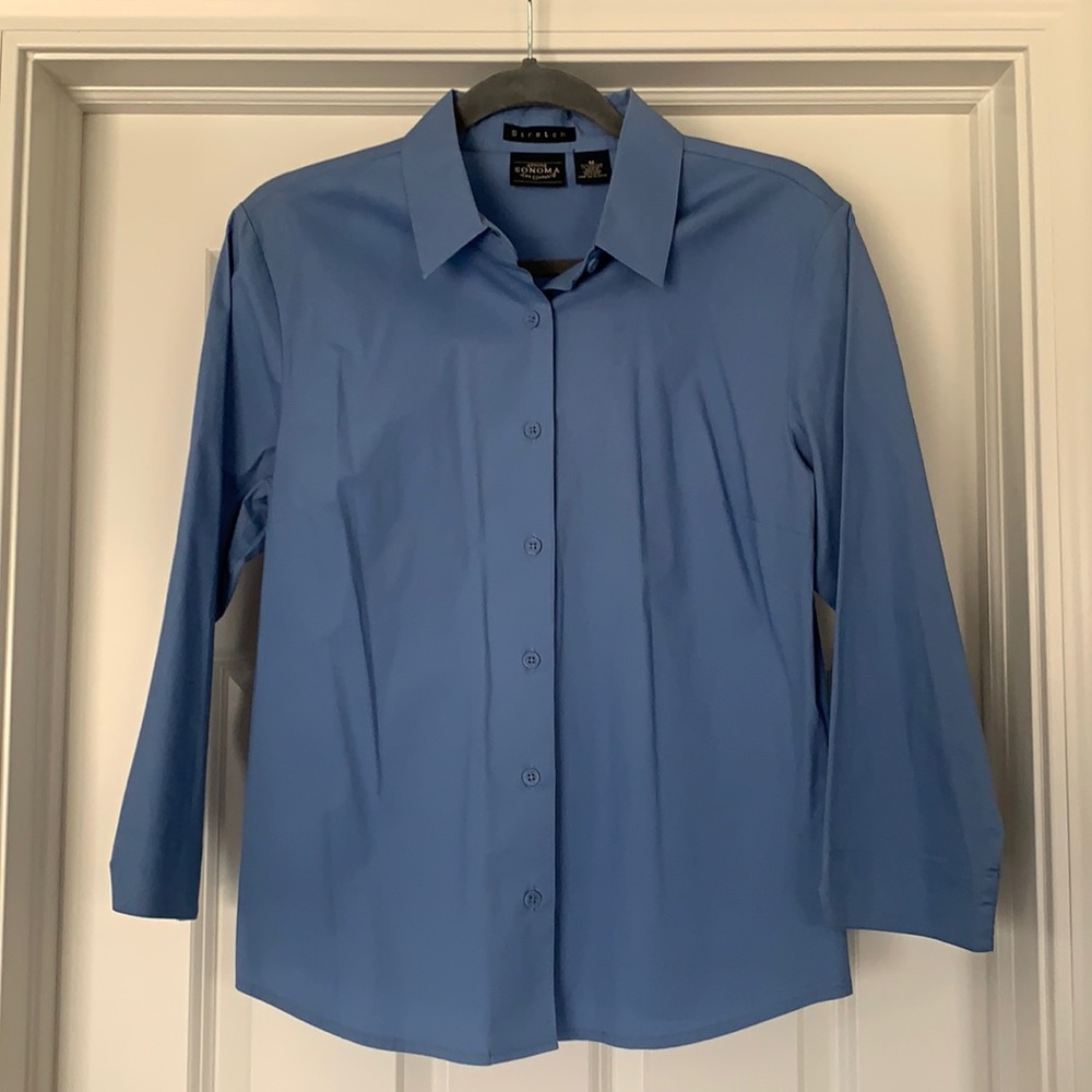 Sonoma Stretch Button Down Blouse